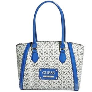 G by Guess Women's Proposal Tote Elegant Blue and Grey Satchel